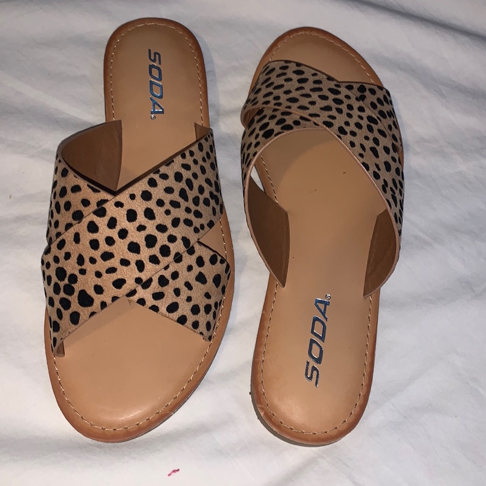 cheetah print sandals